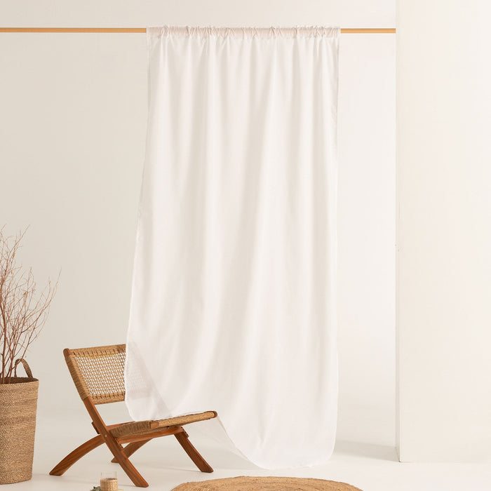 Voilage uni en coton, 150 × 270 cm