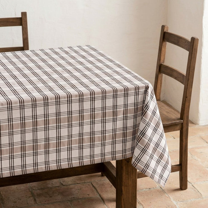 Nappe anti-taches à carreaux, côtés confectionnés