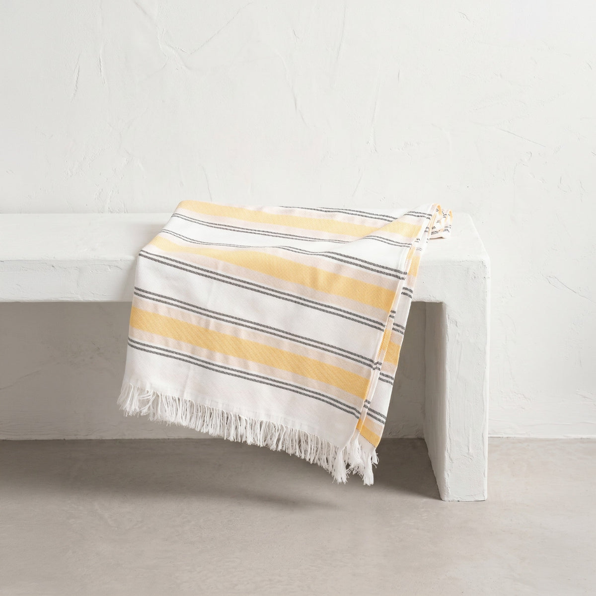 Fouta de plage à rayures et franges — Lima