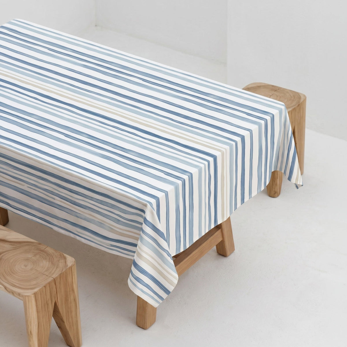 Nappe imprimée à rayures anti-taches — Levante