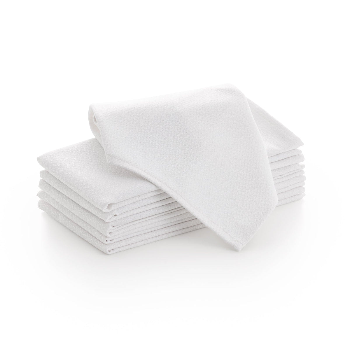 Lot de 6 serviettes de table satinées, motif géométrique