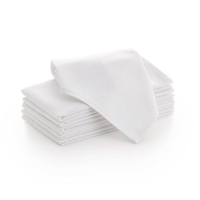 Lot de 6 serviettes de table satinées, motif géométrique