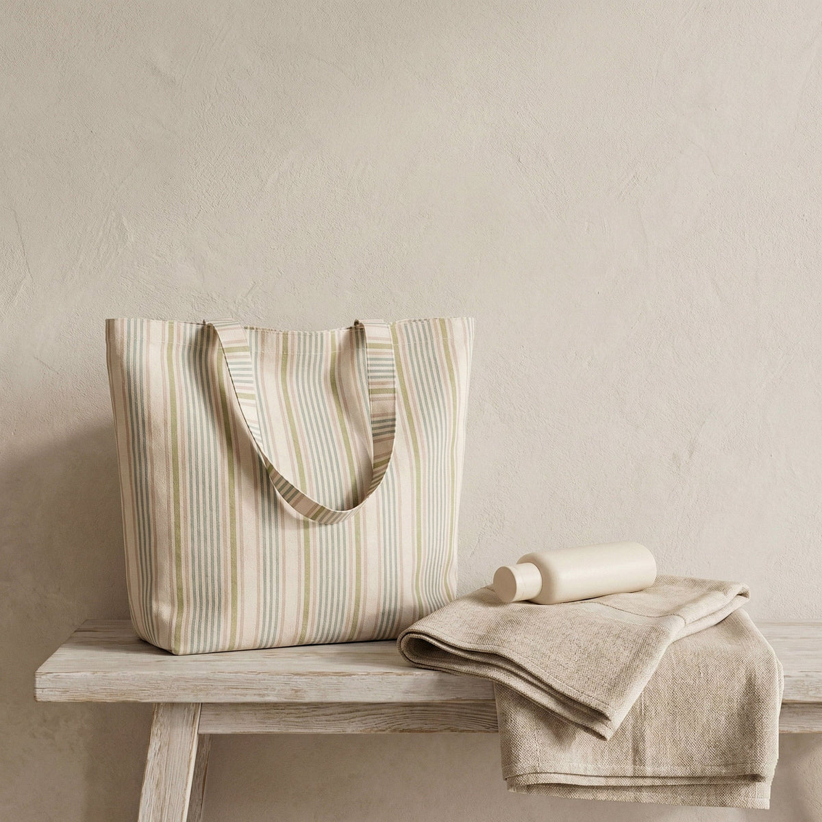 Sac de plage en jacquard à rayures — Lira
