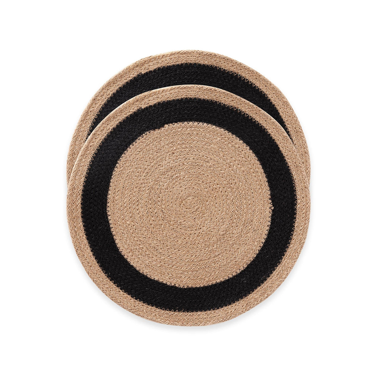 Lot de 2 sets de table ronds en jute tressée — Espart